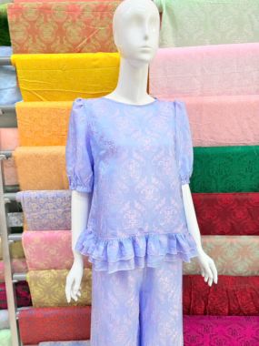 Đồ bà ba lụa trơn màu tím nhạt