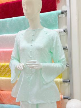 Đồ bà ba lụa trơn màu xanh ngọc